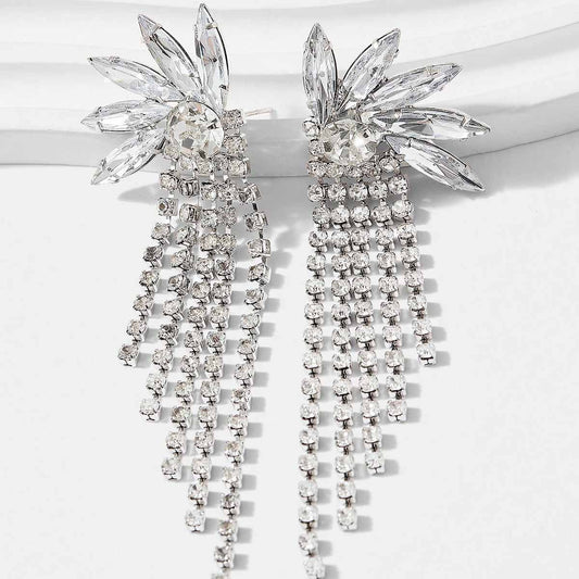 Tassel Multi-section Multi-layer Elongated Overlapping Earrings